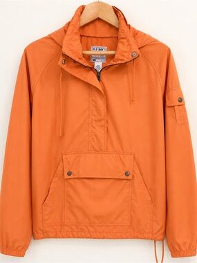 Vintage Old Navy Peach Orange Pullover Anorak Windbreaker Jacket XL Y2K